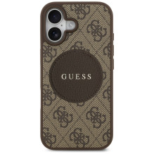 „Guess 4G Circle Classic Logo MagSafe“ dėklas, skirtas iPhone 17 – rudas