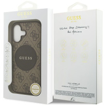 „Guess 4G Circle Classic Logo MagSafe“ dėklas, skirtas iPhone 17 – rudas