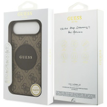 „Guess 4G Circle Classic Logo MagSafe“ dėklas, skirtas „iPhone Air“ – rudas