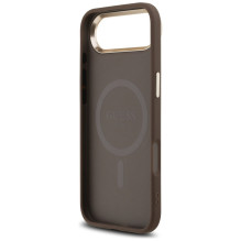 „Guess 4G Triangle Logo MagSafe“ dėklas, skirtas „iPhone Air“, rudas – auksinis