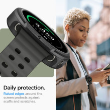 „Spigen Liquid Air“ dėklas, skirtas „Samsung Galaxy Watch 8 Classic“ 46 mm – juodas „Spigen Liquid Air“ dėklas, skirtas „Samsung Galaxy Watch 8 Classic“ 46 mm – juodas