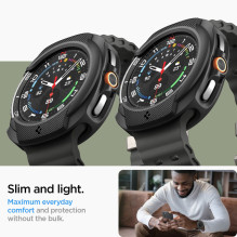 „Spigen Liquid Air“ dėklas, skirtas „Samsung Galaxy Watch 8 Classic“ 46 mm – juodas „Spigen Liquid Air“ dėklas, skirtas „Samsung Galaxy Watch 8 Classic“ 46 mm – juodas