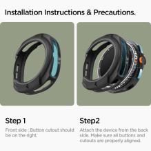 „Spigen Liquid Air“ dėklas, skirtas „Samsung Galaxy Watch 8 Classic“ 46 mm – juodas „Spigen Liquid Air“ dėklas, skirtas „Samsung Galaxy Watch 8 Classic“ 46 mm – juodas
