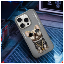 Nimmy Glasses Cool Dog Case for iPhone 16 Pro Max - Gray
