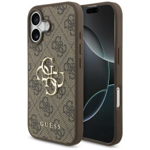 „Guess 4G“ didelio logotipo dėklas, skirtas „iPhone 17“ – rudas