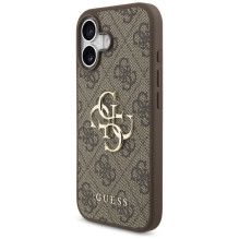 „Guess 4G“ didelio logotipo dėklas, skirtas „iPhone 17“ – rudas
