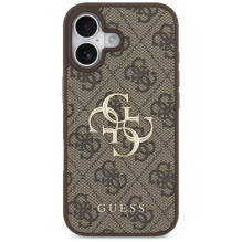 „Guess 4G“ didelio logotipo dėklas, skirtas „iPhone 17“ – rudas