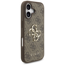 „Guess 4G“ didelio logotipo dėklas, skirtas „iPhone 17“ – rudas