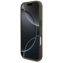 „Guess 4G“ didelio logotipo dėklas, skirtas „iPhone 17“ – rudas