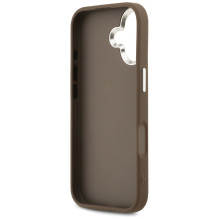 „Guess 4G Big 4G Classic“ logotipo dėklas, skirtas „iPhone 17“ – rudas ir sidabrinis
