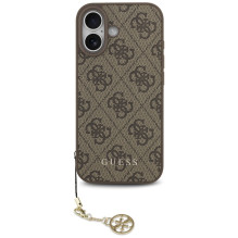 „Guess 4G Charms Collection“ „MagSafe“ dėklas, skirtas „iPhone 17“ – rudas