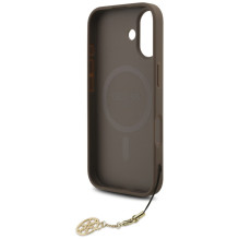 „Guess 4G Charms Collection“ „MagSafe“ dėklas, skirtas „iPhone 17“ – rudas