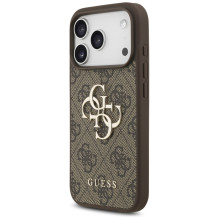 „Guess 4G“ didelio logotipo dėklas, skirtas „iPhone 17 Pro“ – rudas