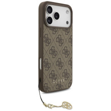 „Guess 4G Charms Collection“ „MagSafe“ dėklas, skirtas „iPhone 17 Pro Max“ – rudas