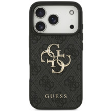 „Guess 4G“ didelio logotipo dėklas, skirtas „iPhone 17 Pro“ – juodas