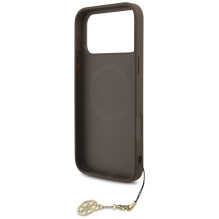 „Guess 4G Charms Collection“ „MagSafe“ dėklas, skirtas „iPhone 17 Pro Max“ – rudas