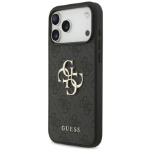 „Guess 4G“ didelio logotipo dėklas, skirtas „iPhone 17 Pro Max“ – juodas