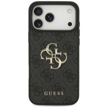 „Guess 4G“ didelio logotipo dėklas, skirtas „iPhone 17 Pro Max“ – juodas