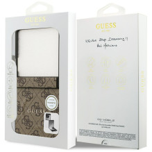 „Guess 4G Classic MagSafe“ dėklas, skirtas „Samsung Galaxy Z Flip 7“ – rudas