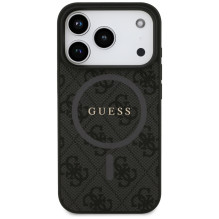 „Guess 4G Ring Classic Logo MagSafe“ dėklas, skirtas „iPhone 17 Pro“ – juodas