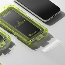 „Ringke Easy Slide“ dviejų grūdintų „iPhone 17“ stiklų pakuotė – juoda