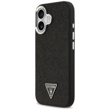 „Guess“ blizgantis trikampio formos „MagSafe“ dėklas, skirtas „iPhone 17“ – juodas