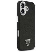 „Guess“ blizgantis trikampio formos „MagSafe“ dėklas, skirtas „iPhone 17“ – juodas