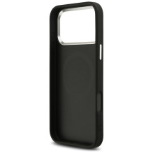 Guess Glitter Triangle Logo MagSafe Case for iPhone 17 Pro Max - Black