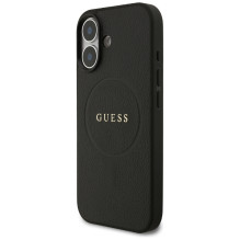 „Guess Grained Ring MagSafe“ dėklas, skirtas „iPhone 17“ – juodas