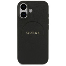 „Guess Grained Ring MagSafe“ dėklas, skirtas „iPhone 17“ – juodas