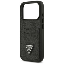 „Guess 4G“ apsauginis „Card Triangle“ dėklas, skirtas „iPhone 17 Pro“ – juodas