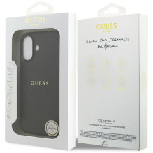 Guess Grained Ring MagSafe case for iPhone 17 - black