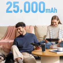 „Cuktech CUK00P23GLBK“ 210 W 25000 mAh nešiojama baterija, 2 x USB-C, 1 x USB-A – juoda