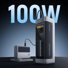 „Cuktech CUK00P23GLBK“ 210 W 25000 mAh nešiojama baterija, 2 x USB-C, 1 x USB-A – juoda