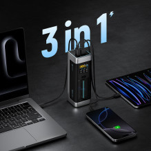 „Cuktech CUK00P23GLBK“ 210 W 25000 mAh nešiojama baterija, 2 x USB-C, 1 x USB-A – juoda
