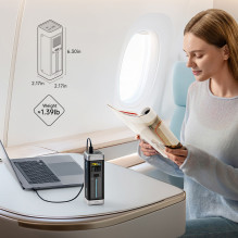 „Cuktech CUK00P23GLBK“ 210 W 25000 mAh nešiojama baterija, 2 x USB-C, 1 x USB-A – juoda