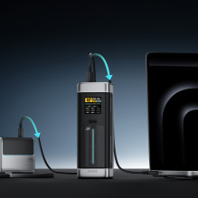 „Cuktech CUK00P23GLBK“ 210 W 25000 mAh nešiojama baterija, 2 x USB-C, 1 x USB-A – juoda