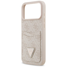 Guess 4G Nauble Card Triangle Case for iPhone 17 Pro Max - Pink