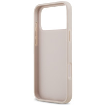 „Guess 4G Nauble Card“ trikampio formos dėklas, skirtas „iPhone 17 Pro Max“ – rožinis
