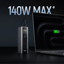 Nešiojamoji baterija „Cuktech CKPB200UGLGR“ 210 W 20000 mAh 2 x USB-C 1 x USB-A - pilka