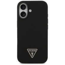 Guess Silicone Triangle Logo MagSafe Case for iPhone 17 - Black
