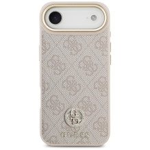 Guess 4G Strass Logo &amp; Big Strap Metal Buttons MagSafe Case for iPhone Air - Pink