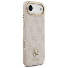 Guess 4G Strass Logo &amp; Big Strap Metal Buttons MagSafe Case for iPhone Air - Pink