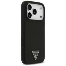 Guess Silicone Triangle Logo MagSafe Case for iPhone 17 Pro - Black