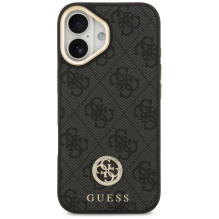 Guess 4G Strass Logo &amp; Big Strap Metal Buttons MagSafe Case for iPhone 17 - Black