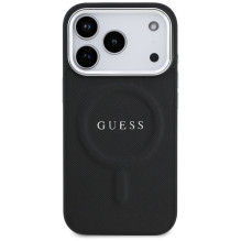„Guess“ klasikinis „Logo MagSafe“ dėklas, skirtas „iPhone 17 Pro“ – juodas
