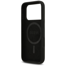 „Guess“ silikoninis trikampio formos logotipo „MagSafe“ dėklas, skirtas „iPhone 17 Pro Max“ – juodas