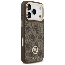 „Guess 4G Strass Logo MagSafe“ dėklas, skirtas „iPhone 17 Pro“ – rudas