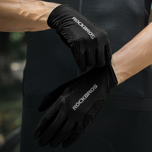 Rockbros cycling gloves spring / summer / autumn, full, size: M - black
