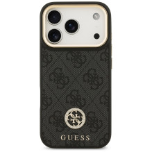 „Guess 4G Strass Logo MagSafe“ dėklas, skirtas „iPhone 17 Pro“ – juodas